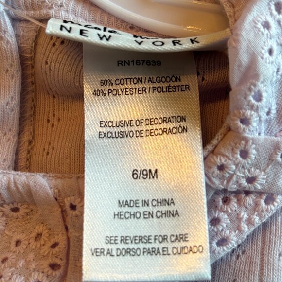 Nicole Miller 3-Piece Baby Girl Bodysuit Onesie Set - Peach and Lilac 6-9 months - Picture 13 of 16